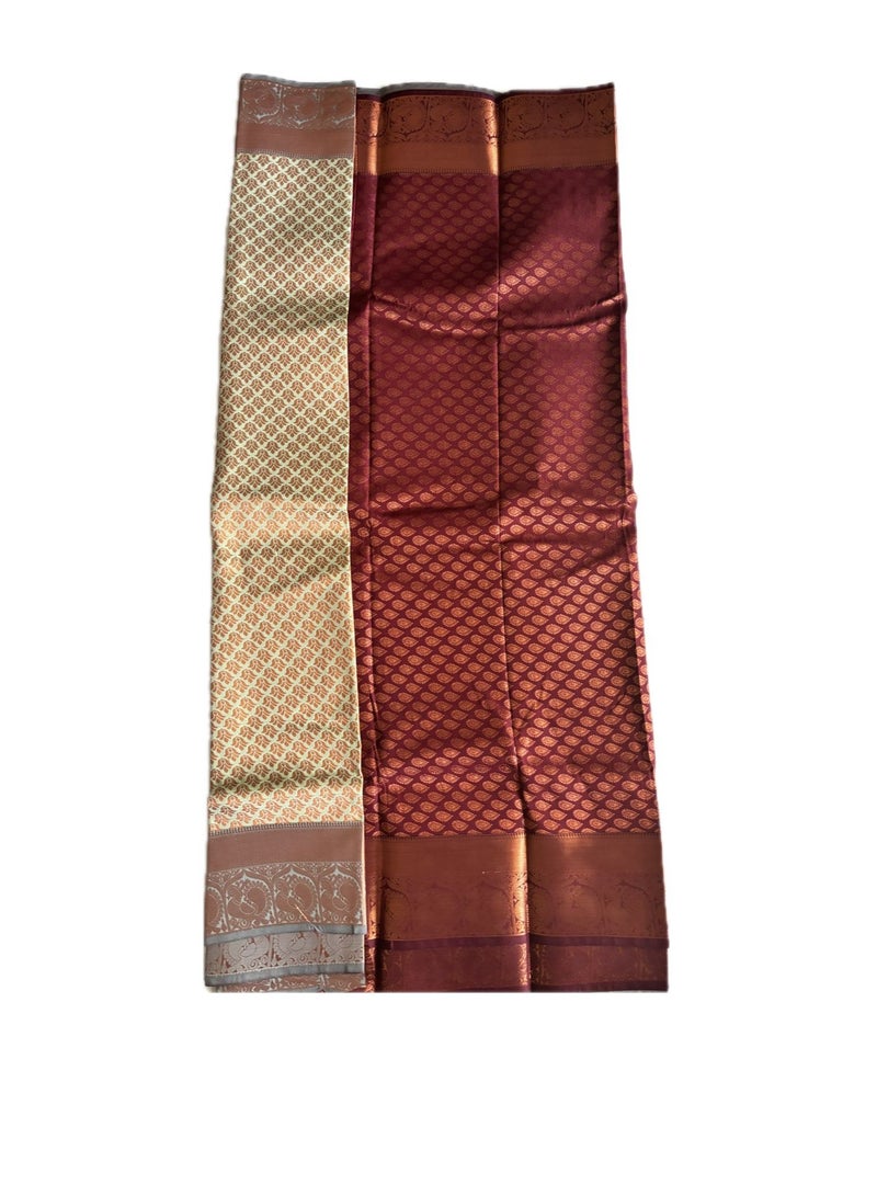 Saree Silk Brown - Image 1