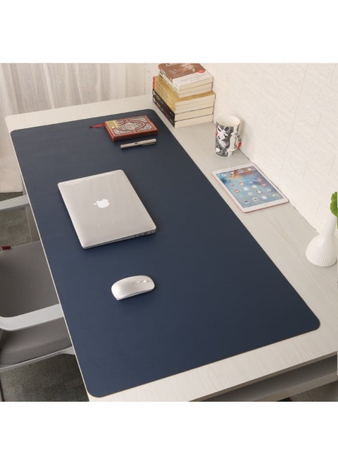 Office Desk Mat Large Leather Mouse Mat Laptop Computer Keyboard Mat Student Children's Desk Mat Writing Desk Mat-Color:Brown+grey-Pattern:(no Straps) 210*250mm