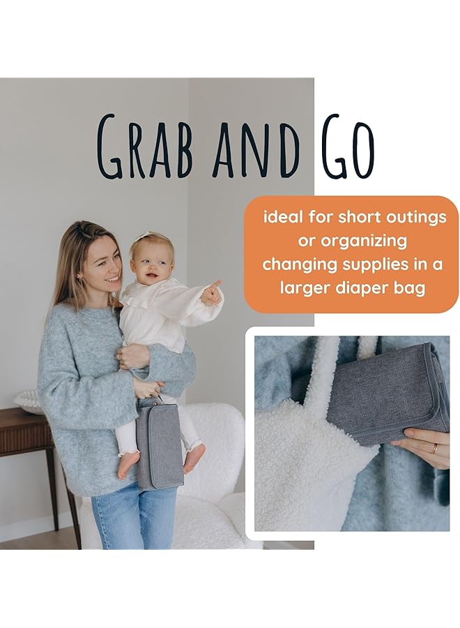 Excefore Diaper Clutch Trifold Compact Diaper Bag And Hanging Baby Toiletry Bag Portable Handheld Baby Diaper Changing Clutch Kit Travel Size Diaper Bag Organization Unique Design Multi Use - Image 4