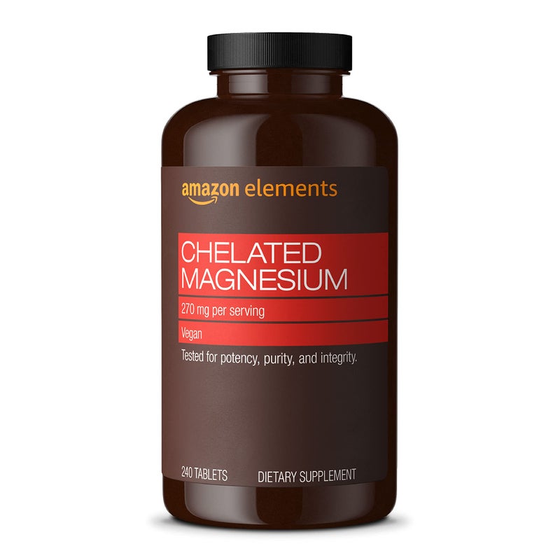Elements Chelated Magnesium 240 tablets 270 mg per Serving as Magnesium Glycinate Chelate Vegan