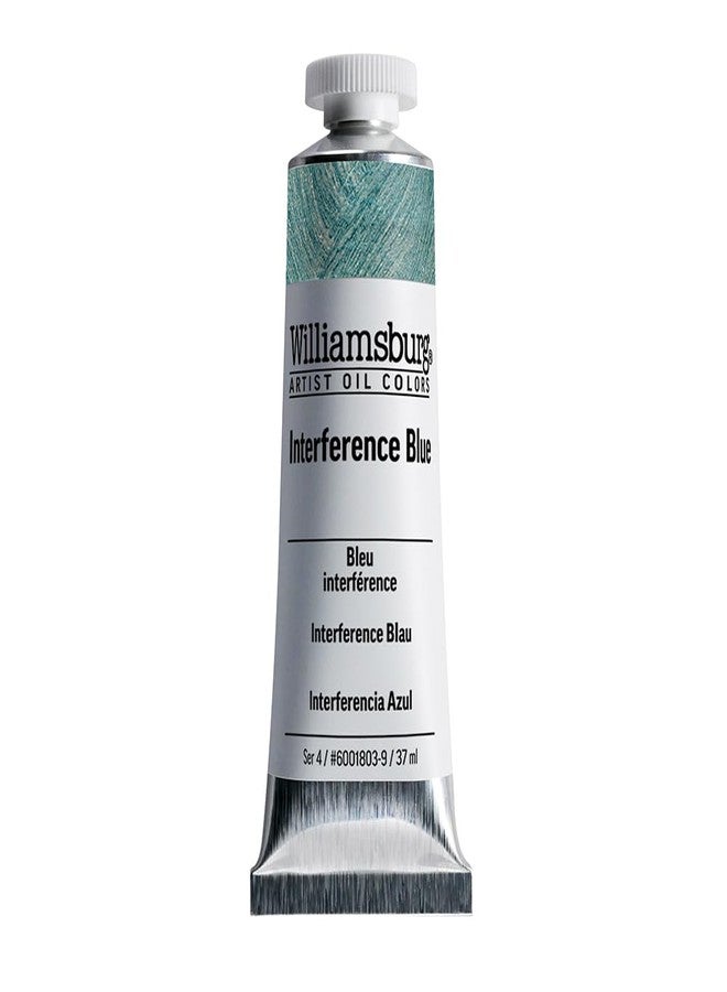 Williamsburg Artist Oil Colors by GOLDEN, Interference Blue, 37 ml tube, Professional Oil Paint, Transparent - Image 1