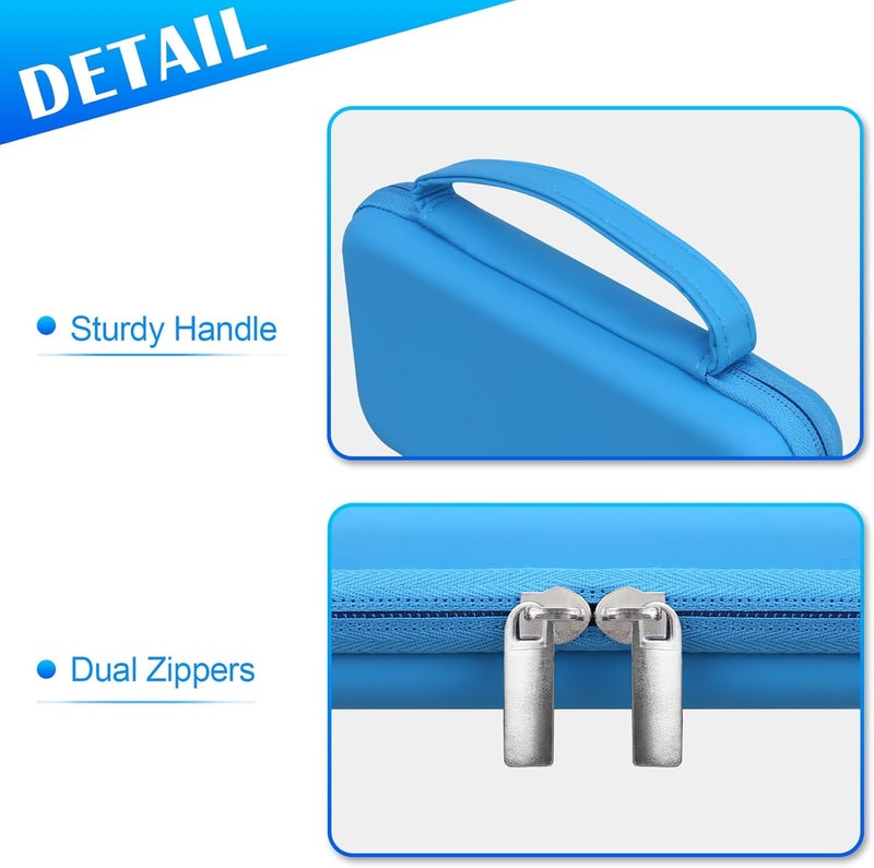 bovke Hard Travel Case for Texas Instruments TI-84 Plus CE/TI-84 Plus/TI-83 Plus CE/TI-83 Plus/Casio fx-9750GIII Graphing Calculator, Mesh Pocket for USB Cables, Manual, Pens, Accessories, Blue - Image 4