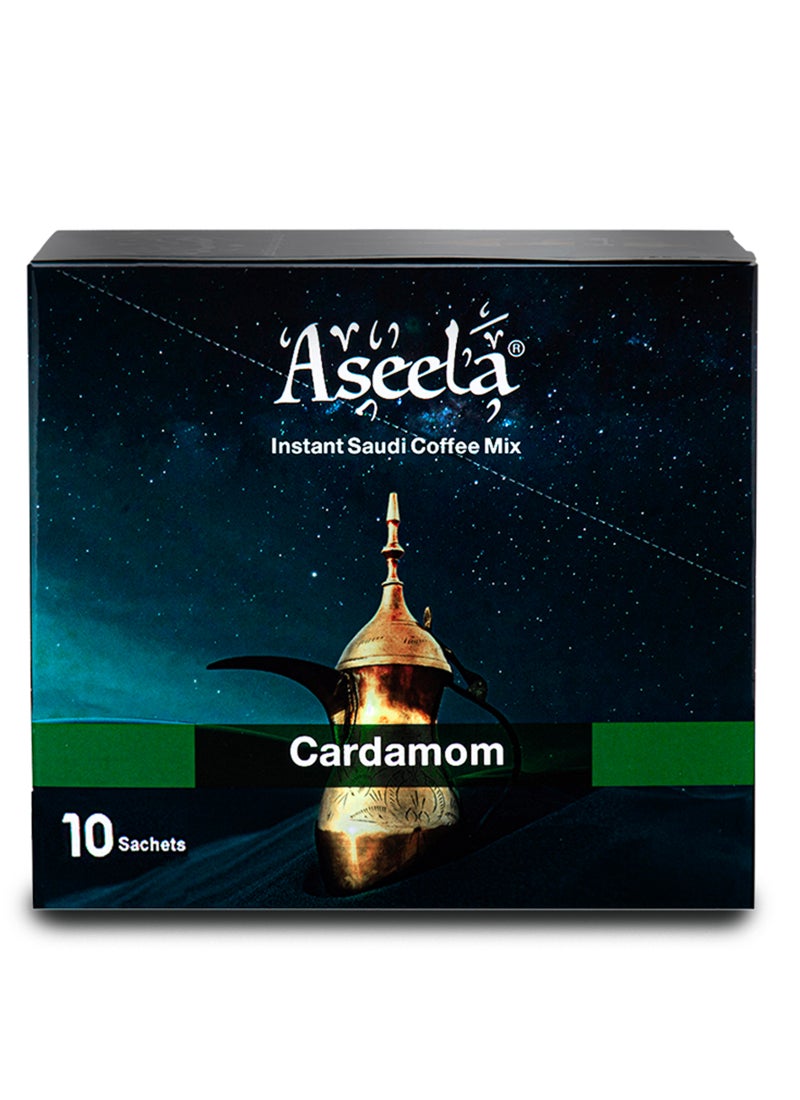 Aseela Cardamom Instant Arabic Coffee 10 Sachet - Image 1