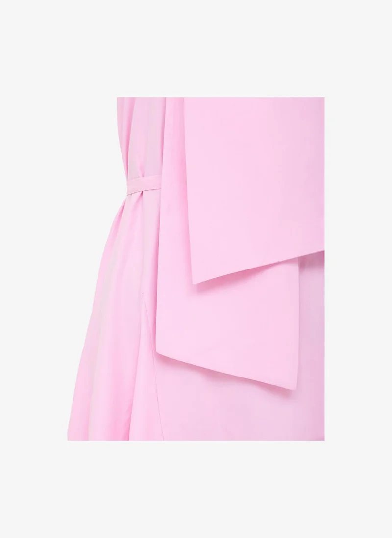 French Connection  Women's Light French Pink Era Poplin Godet Bow Dress for Women | Best Price UAE