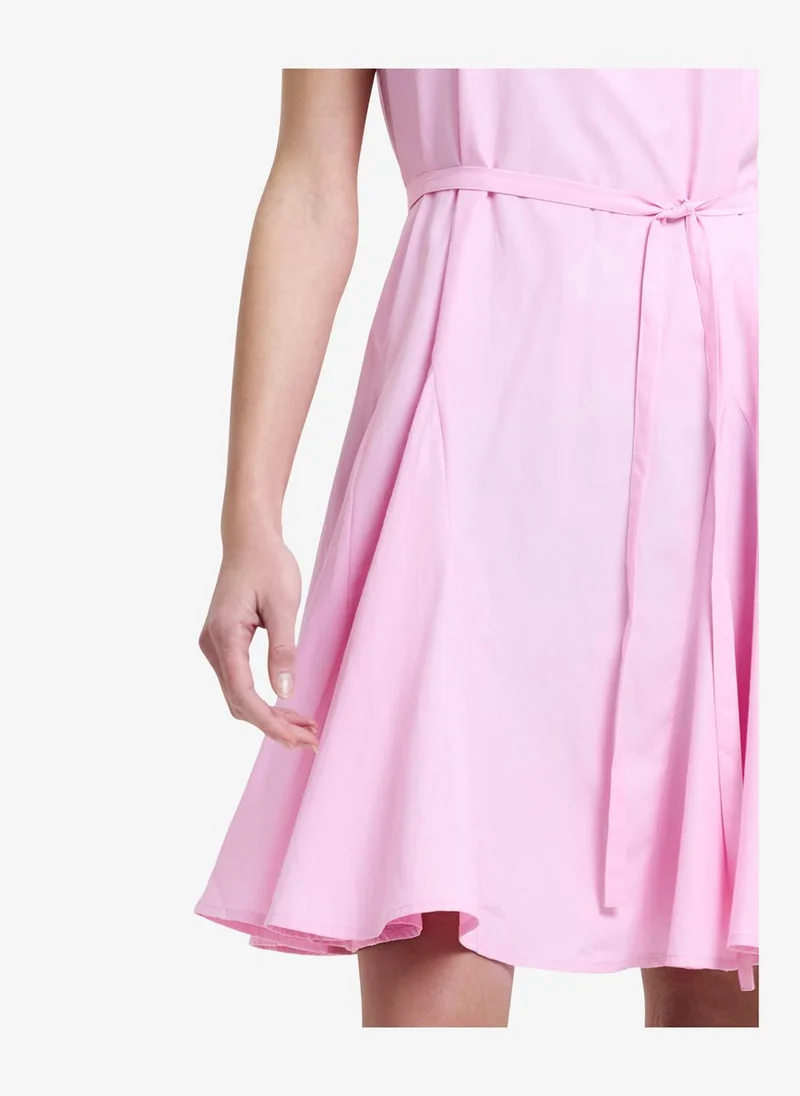 French Connection  Women's Light French Pink Era Poplin Godet Bow Dress for Women | Best Price UAE