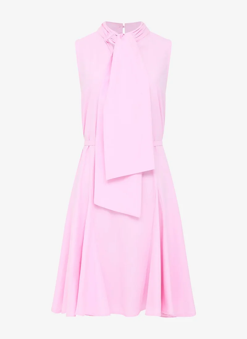 French Connection  Women's Light French Pink Era Poplin Godet Bow Dress for Women | Best Price UAE