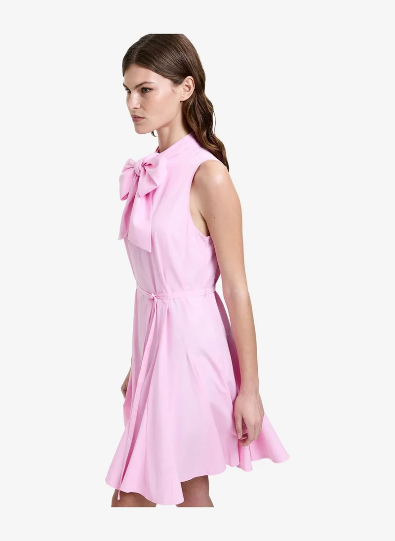 French Connection  Women's Light French Pink Era Poplin Godet Bow Dress for Women | Best Price UAE