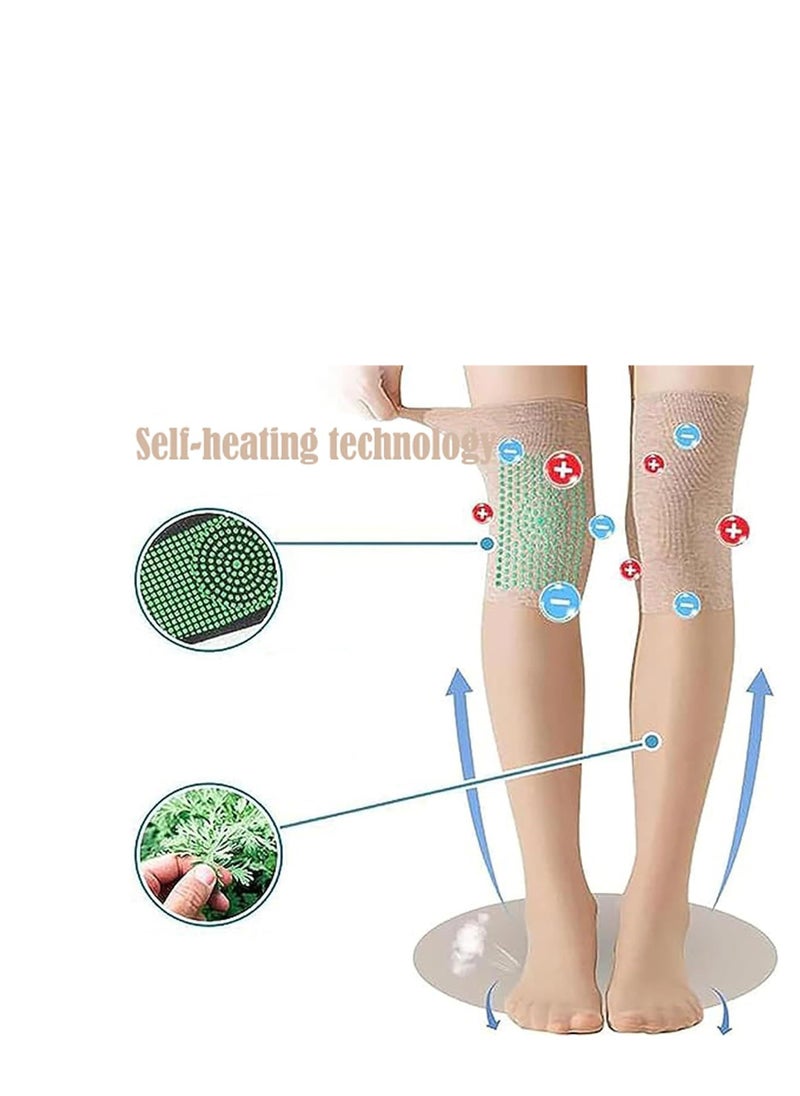 Y&D - Ionic Correction Lymphatic Detoxification Long Tube Silk Stockings, 3 Pair Mugwort Acupressure Shaping Stretch Socks - Image 1