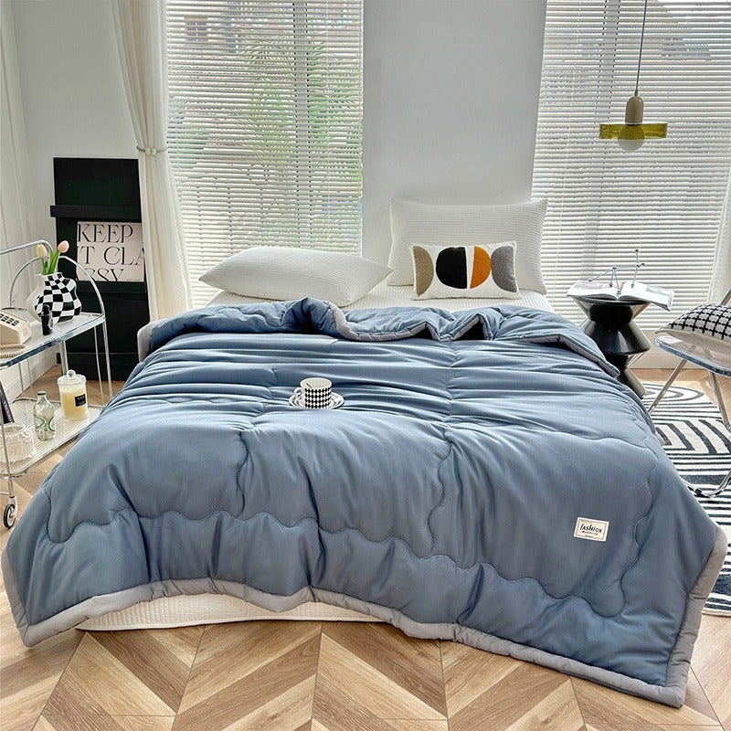 1pc Ultra-Soft Comfortable Summer Cool Blanket, Delicate Touch Skin-Friendly Breathable Throw, Nap Blanket Cooling Cooling Thin Blanket, Multifunctional Quilted Summer Cool Blanket, Classic Solid Color Bedding, Moisture-Wicking And Breathable - Image 5