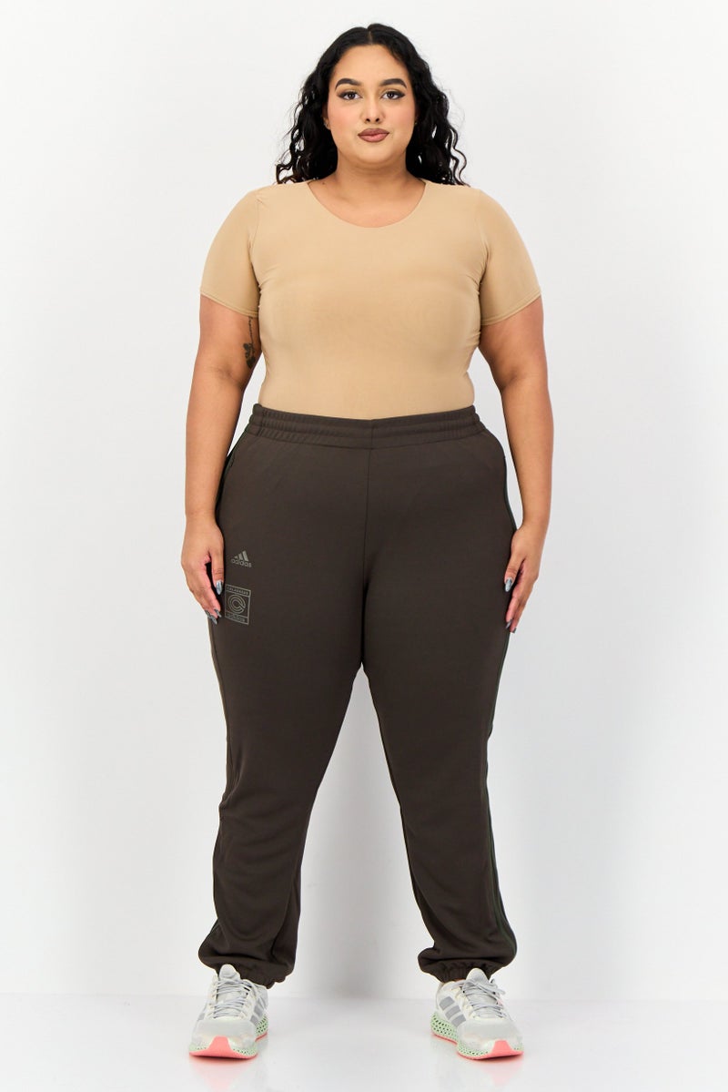 Adidas Women Sportswear Fit Training Calabasas Training Track Pants, Coffee Brown - Image 2