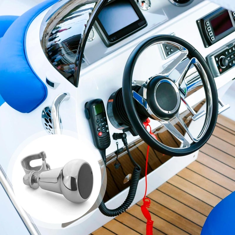 Generic 2.75 Inch Aluminum Alloy Chrome Steering Wheel Spinner, Universal Power Handle for Smooth One-Handed Operation, Ideal for Elderly, Disabled, and Long Drives - Image 4