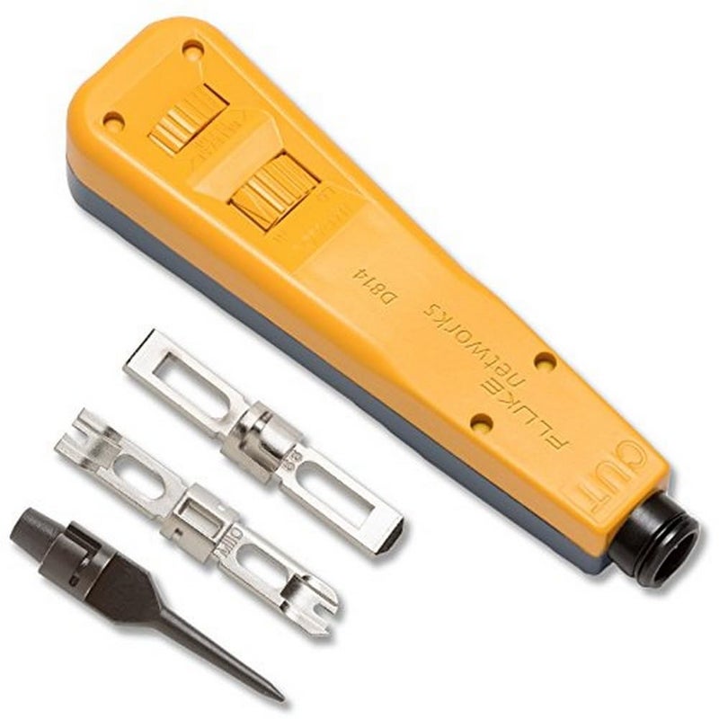 Fluke Networks D814 Cable Crimpers and Strippers - Yellow - Image 1