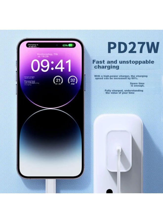 KOOLIFE Compatible With Apple Data Cable, 27w/20w Pd Fast Charging, Type-c Conversion Cable, Universal For Iphone 14/13/12/11/promax Charger Set - Image 5