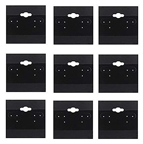 Adorox 200 Piece Black Earring Card Holders with Back Hook – Perfect for Earring Display and Organization - Image 4