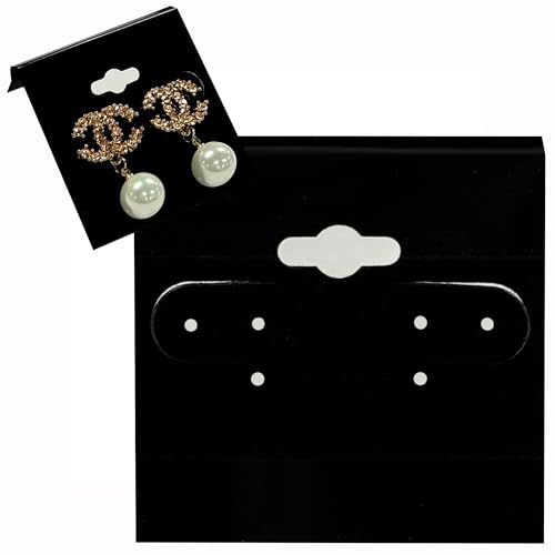 Adorox 200 Piece Black Earring Card Holders with Back Hook – Perfect for Earring Display and Organization - Image 5
