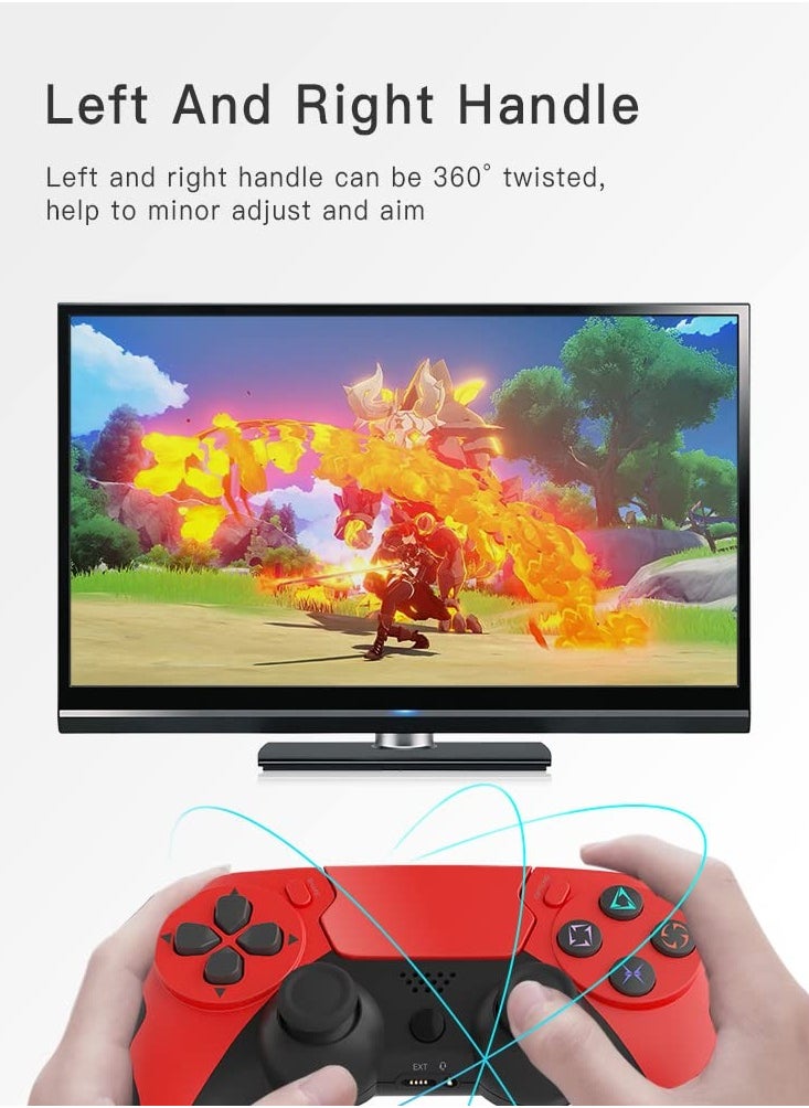 XICEN - Wireless Controller Joystick for PS4/PS4 Slim/PS4 Pro, Anti-slip Bluetooth Gamepad with Dual Vibration and LED for PlayStation 4 - Image 1