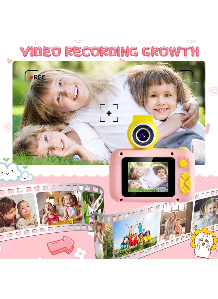 Generic KDC-0025 180 Degree Flip Lens 2.0 Inch Screen Mini Kids Camera Video Recorder,without Silicone Case - Pink - Image 4