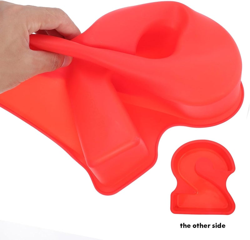 Large Silicone Number Cake Mold, Red 3d Baking Pan, Non-stick Food-grade Silicone, Large Size Number 2 Cake Pan for Birthday and Anniversary Baking - Image 5