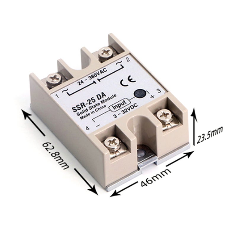 مجموعة من 3 قطع: جهاز تحكم درجة الحرارة الذكي REX-C100FK02-V*DN مع خرج SSR + SSR-25 DA + كابل M6 بطول 1 متر - Image 2