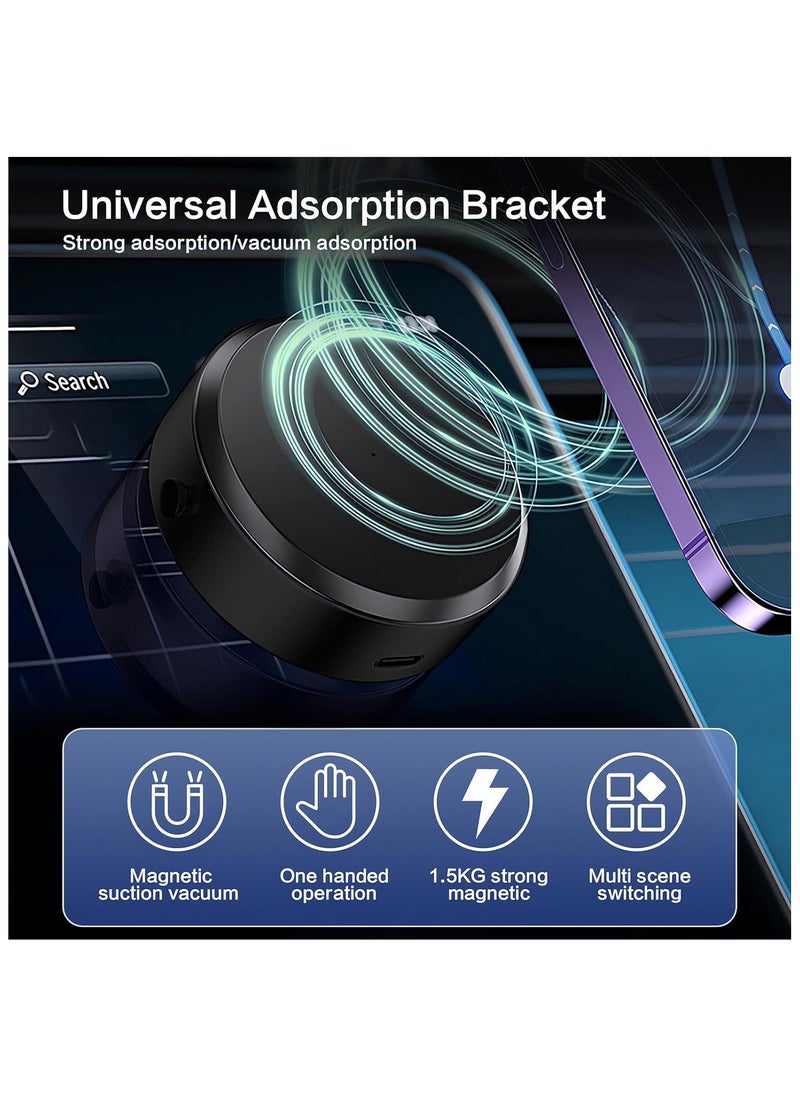 Toy Box - Magnetic Car Suction Cup Holder, Vacuum Glass Mirror Adsorption car Phone Mount,Universal 360° Rotating Strong Adsorption Mobile Phone Holder for All Cell Phones (Black) - Image 1