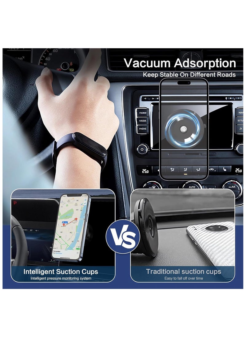 Toy Box - Magnetic Car Suction Cup Holder, Vacuum Glass Mirror Adsorption car Phone Mount,Universal 360° Rotating Strong Adsorption Mobile Phone Holder for All Cell Phones (Black) - Image 1