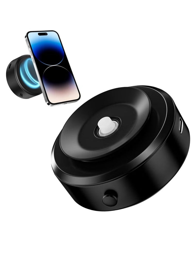 Toy Box - Magnetic Car Suction Cup Holder, Vacuum Glass Mirror Adsorption car Phone Mount,Universal 360° Rotating Strong Adsorption Mobile Phone Holder for All Cell Phones (Black) - Image 1