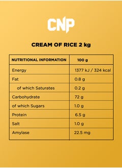 CNP Professional Cream of Rice - 2kg, Biscuit Spread Flavor, High-Quality Complex Carbohydrates for Energy and Recovery  - Image 5