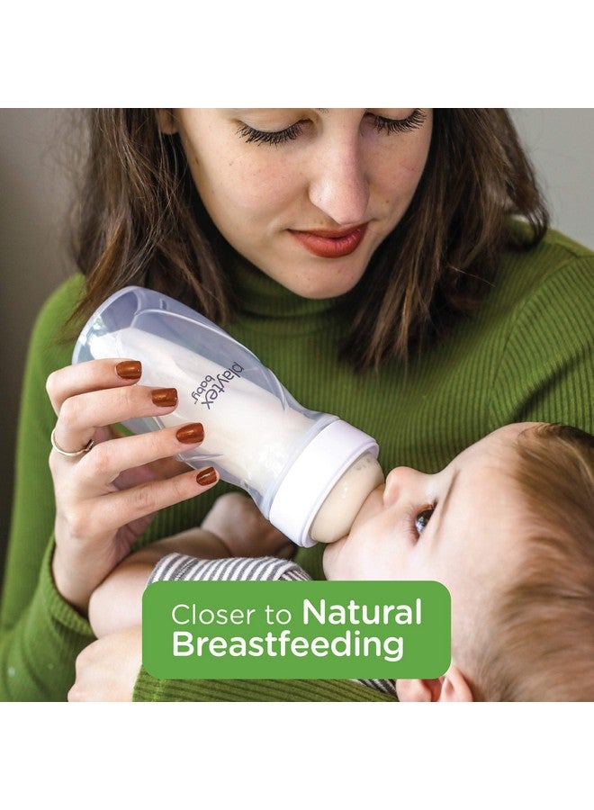 Diaper Genie Playtex Baby Nurser Bottle with Pre-Sterilized Disposable Drop-Ins Liners, Closer to Breastfeeding, 4 Ounce Bottles, 3 Count - Image 3