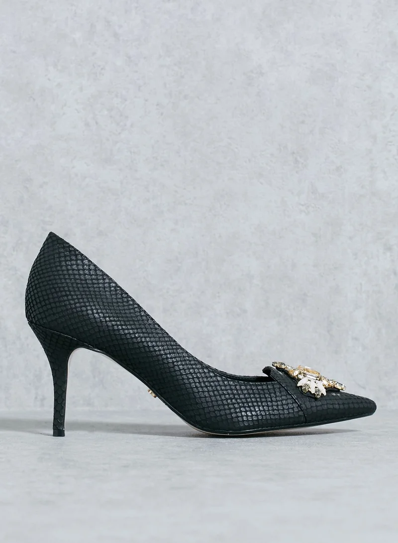Dune LONDON Pointy Pumps With Crystal Applique