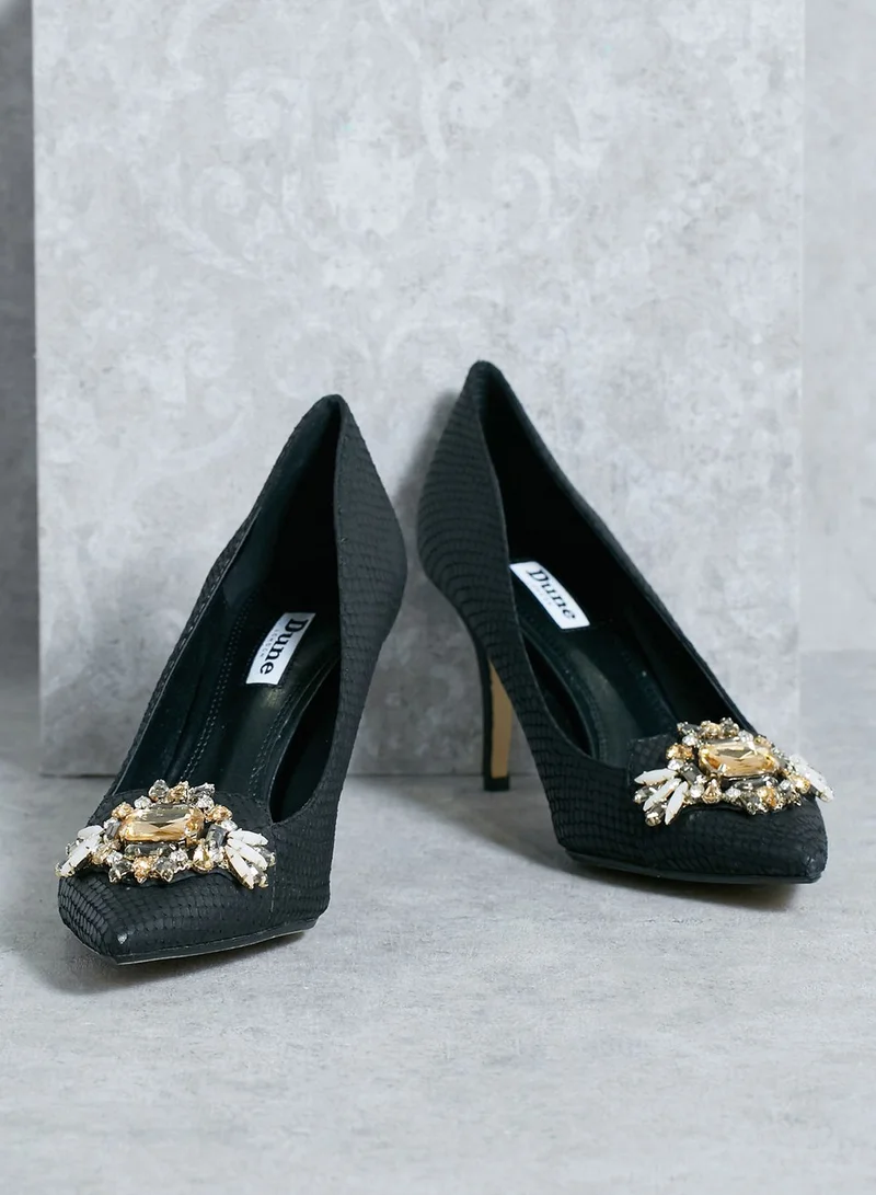 Dune LONDON Pointy Pumps With Crystal Applique