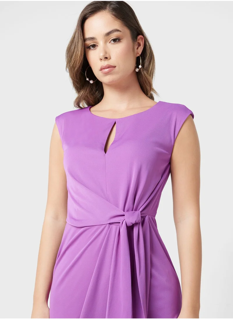 Lauren Ralph Lauren Keyhole Neck Wrap Dress