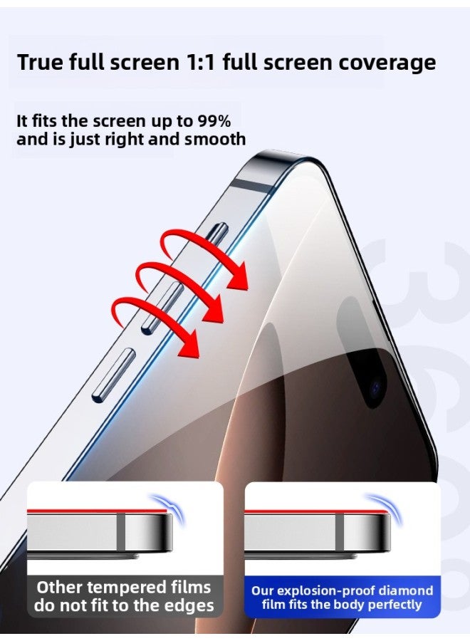 Applicable To Iphone16 Game Tempered Film 15Pro Max Apple 13/14Pro 12/11 Full Screen X Cover-Colour:〖borderless Hd√2-piece Package〗e-sports Level Ultra-clear Comes With A Film Applicator-Size:iPhone 16 Pro Max