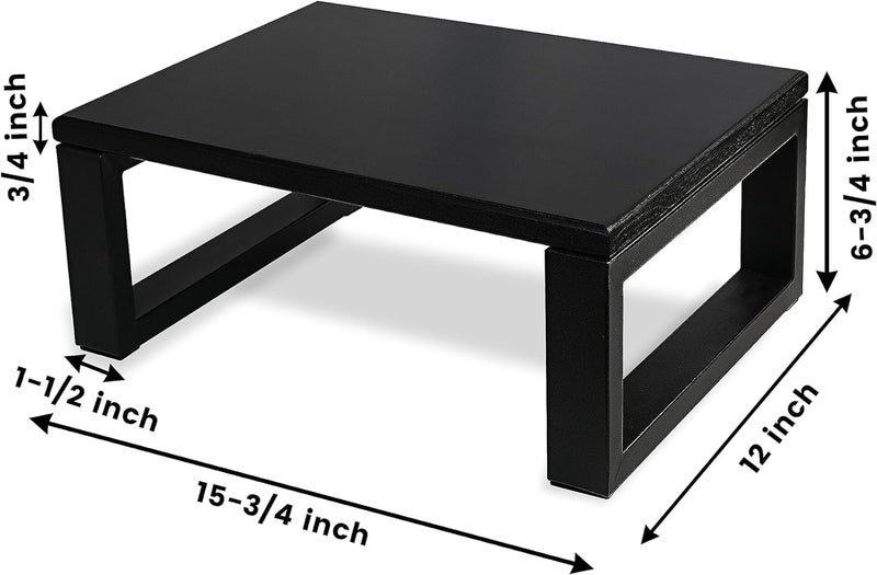 Craftsline Solid Hardwood Step Stool for Toddler/Kids/Adult - Portable for Bedroom Bathroom (Full Black) - Image 2