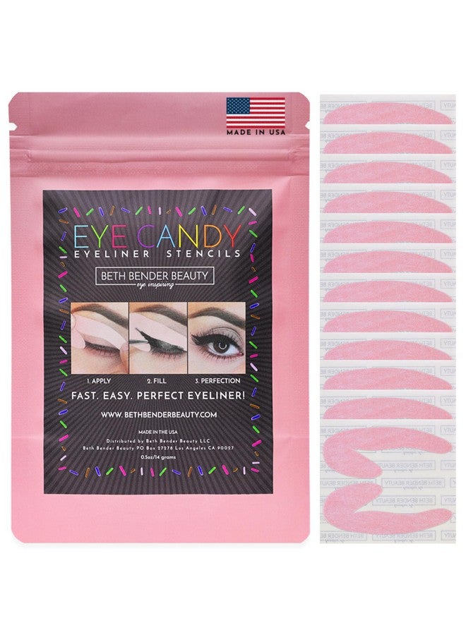Beth Bender Beauty Eyeliner Stencils ; Cat Eyeliner Stencil & Winged Eyeliner Tool ; Made In Usa & Created By Celebrity Makeup Artist ; Reusable And Flexible Eyeliner Tape & Eyeshadow Tape ; 24 Stencils - Image 1