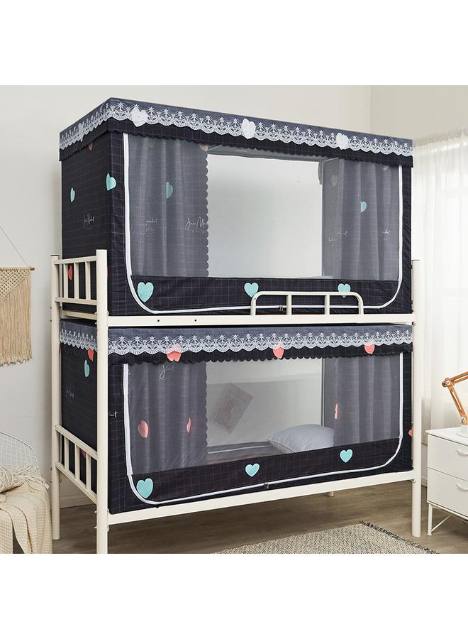 Bluejw RKT4 Student Dormitory Bed Curtain Plus Mosquito Net Integrated Upper Bunk Lower Bunk Full Shading Anti-mosquito Universal Zipper With Bracket - Image 1