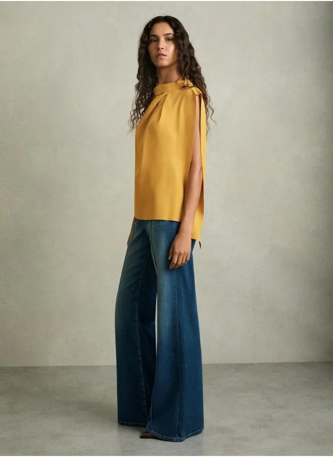 REISS Drape Neck Shell Top