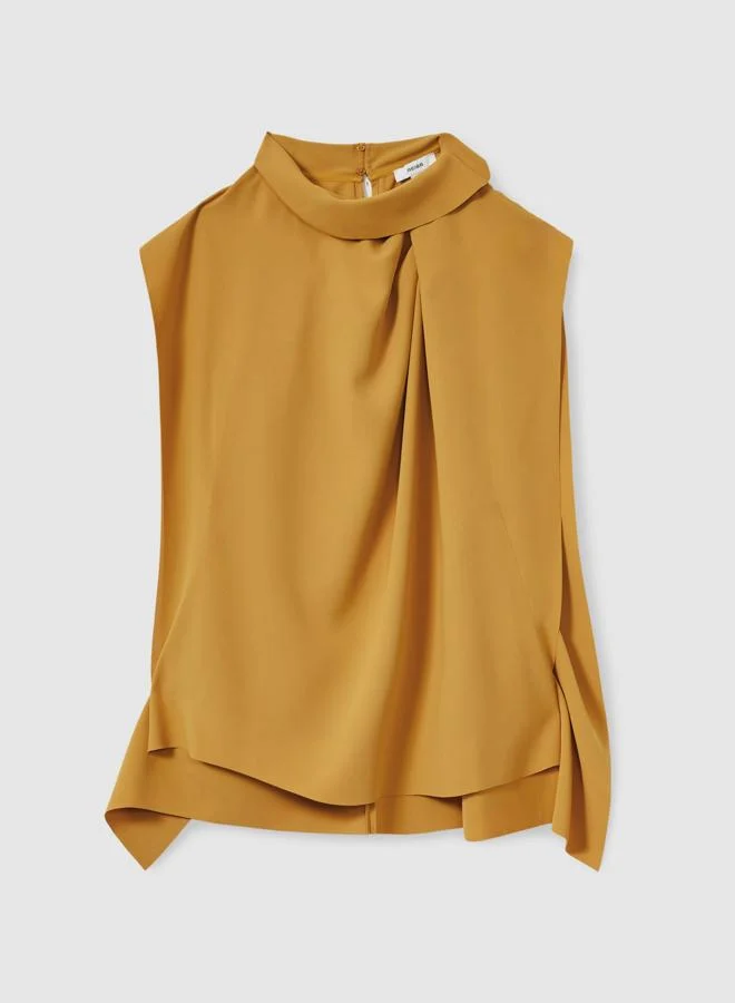 REISS Drape Neck Shell Top