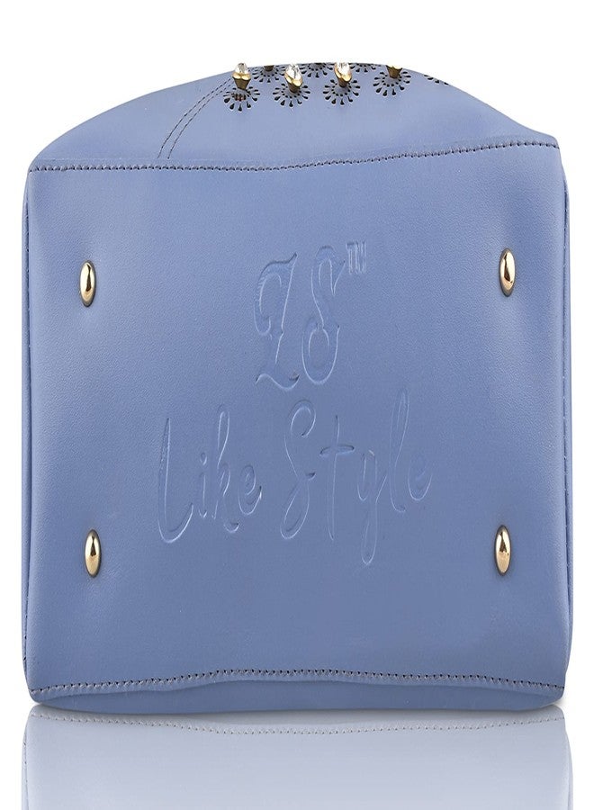 LIKE STYLE Hand Bags For Women & Girls With Pack Of 2 (Blue) - Image 5