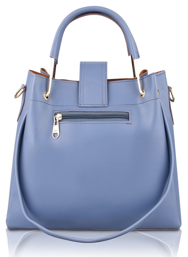 LIKE STYLE Hand Bags For Women & Girls With Pack Of 2 (Blue) - Image 3