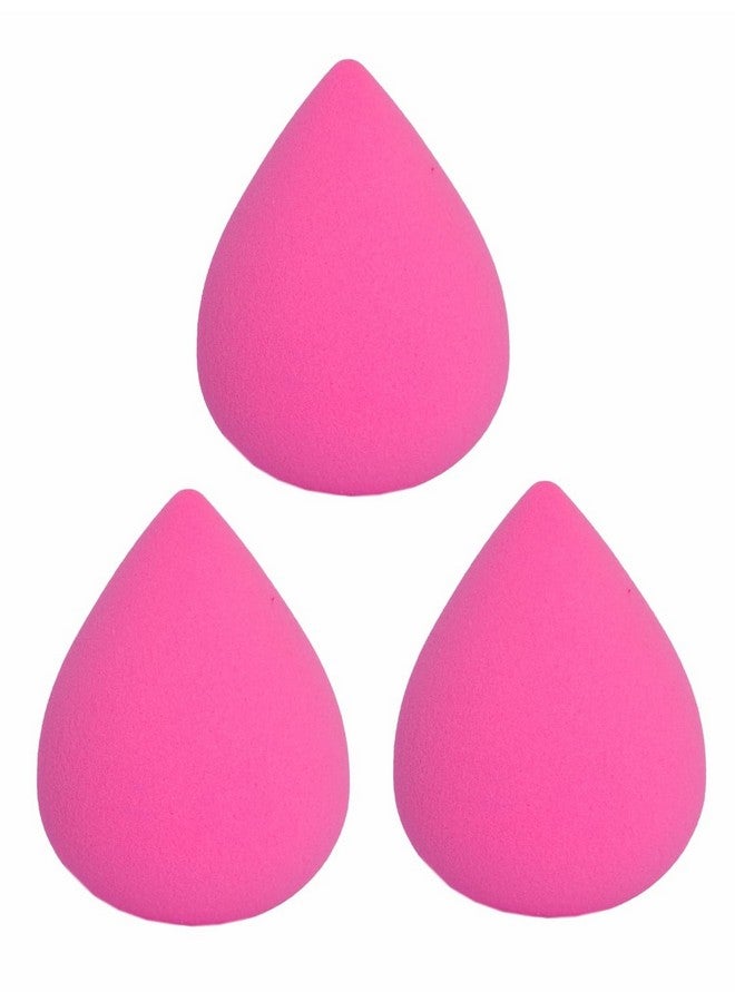 GUBB Professional Mini Makeup Sponge Beauty Blender | Cosmetic Blending Tool For Liquid, Cream & Powder Beauty Products| Egg Shape Face Sponge Puff Pack Of 3 (Bright Pink) - Image 1