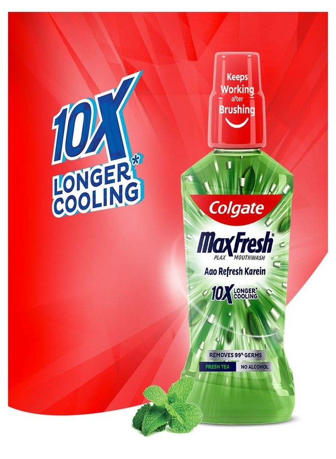 Colgate Plax Fresh Tea Mouthwash, 0% Alcohol - 250 ml (Pack of 2) - Image 2