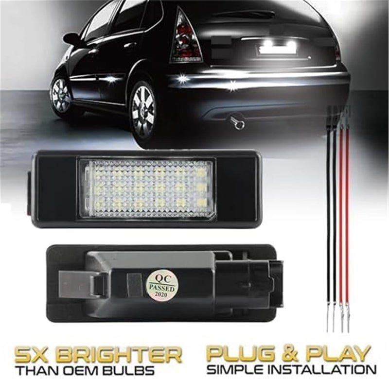 QASULER 2Pc Car LED License Plate Light for Citroen Models - Image 3