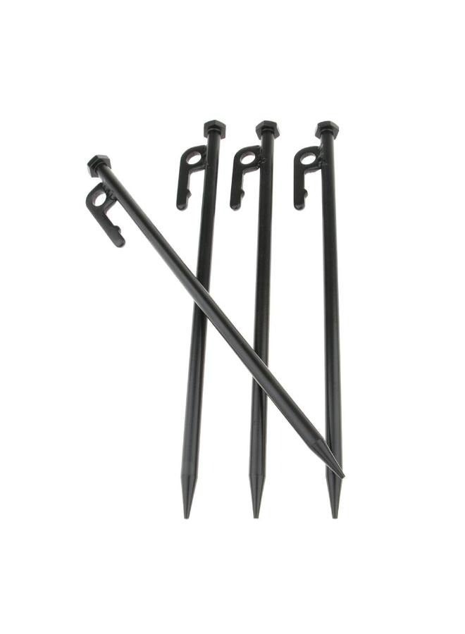 4 Pieces Tent Ground Nail 40cm High Strength Rust-proof Camping Nails Canopy Tent Accessories Steel Ground Nails Beach Snow Fixed Camp Nails for Camping - Image 1