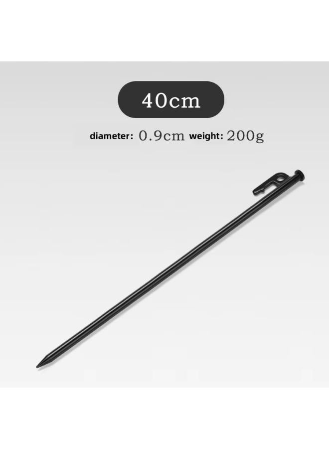 4 Pieces Tent Ground Nail 40cm High Strength Rust-proof Camping Nails Canopy Tent Accessories Steel Ground Nails Beach Snow Fixed Camp Nails for Camping - Image 2