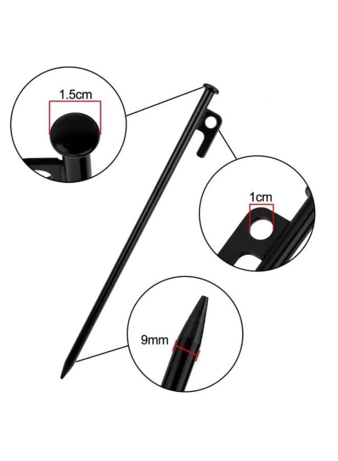 4 Pieces Tent Ground Nail 40cm High Strength Rust-proof Camping Nails Canopy Tent Accessories Steel Ground Nails Beach Snow Fixed Camp Nails for Camping - Image 3