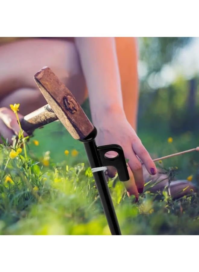 4 Pieces Tent Ground Nail 40cm High Strength Rust-proof Camping Nails Canopy Tent Accessories Steel Ground Nails Beach Snow Fixed Camp Nails for Camping - Image 4
