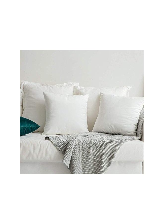 Zaboon New York Decorative Solid Filled Linen Cushion 5 Pieces Off White 45X45Cm - Image 4