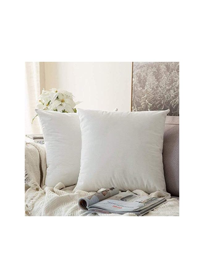 Zaboon New York Decorative Solid Filled Linen Cushion 5 Pieces Off White 45X45Cm - Image 3