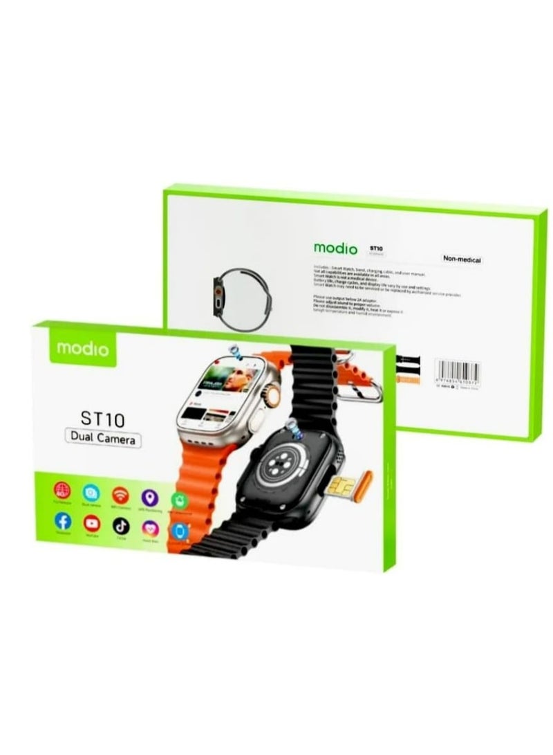 Modio ST10 Smart Watch Android Smartwatch with SIM Card, Dual Camera, 4GB RAM 64GB Storage, 2.2-Inch Display, WiFi & GPS - Image 4