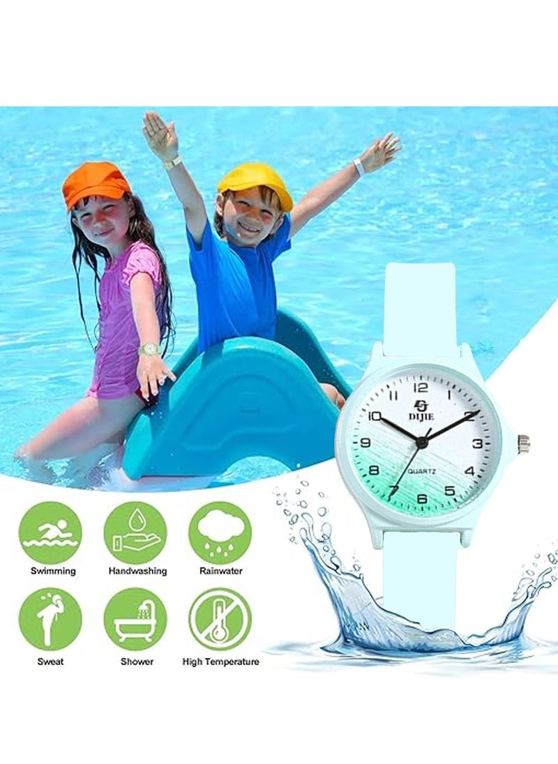 Adando Adando Kids Analog Watch Waterproof Wrist Watch Quartz Minimalist Watches with Soft Band Silicone Strap Learning Time Children Watch Easy to Read for Girls Boys Children Teenagers Birthday Gifts  - Image 2